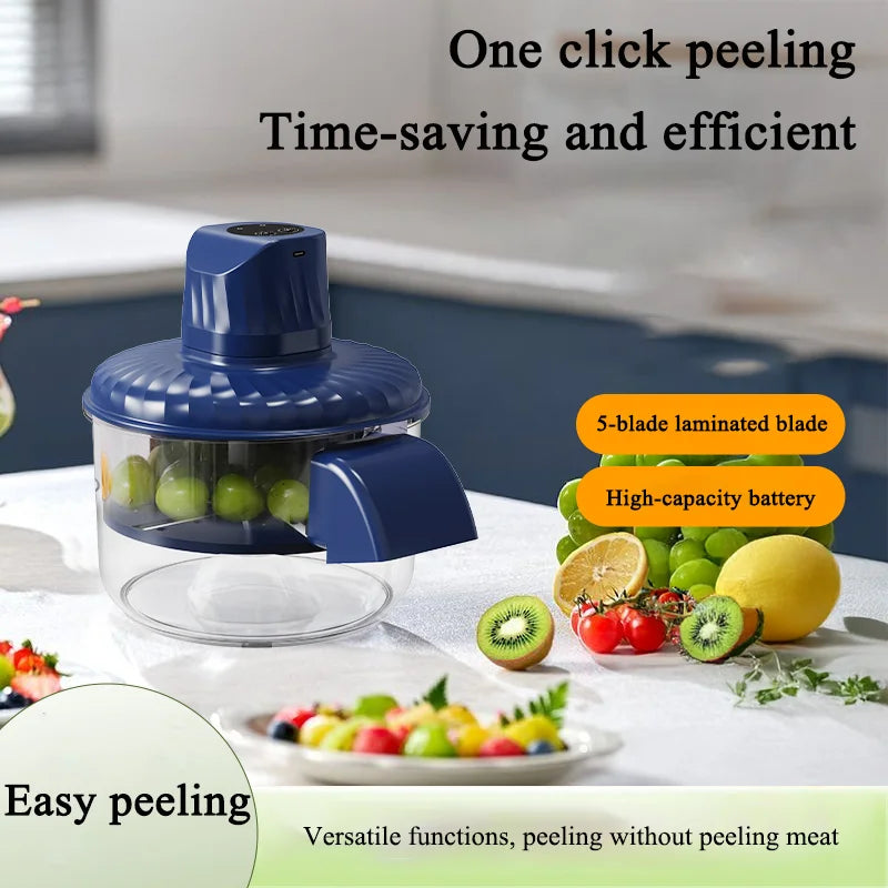 2026 Automatic Fruit Peeler Intelligent Peeling Machine Portable Wireless Grape/tomato/Garlic Peeler for Home Fast Kitchen Supplies