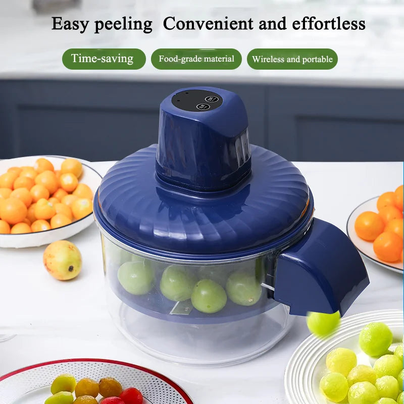 2026 Automatic Fruit Peeler Intelligent Peeling Machine Portable Wireless Grape/tomato/Garlic Peeler for Home Fast Kitchen Supplies